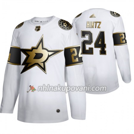 Dallas Stars Dresy Roope Hintz 24 Adidas 2019-2020 Golden Edition Bílá Authentic - Pánské